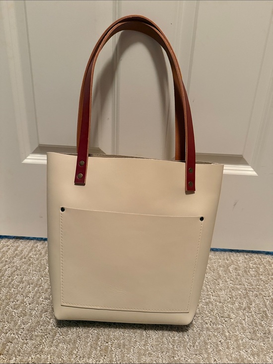 Portland Leather Handbags - Bone Colored Small Tote